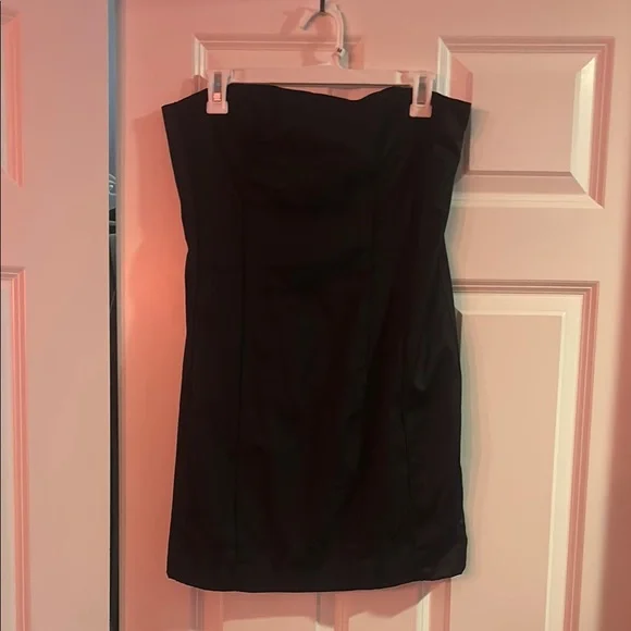 forever 21 strapless black dress Mesh Tube Bodycon Maxi Dress in Black-swatch main image 0